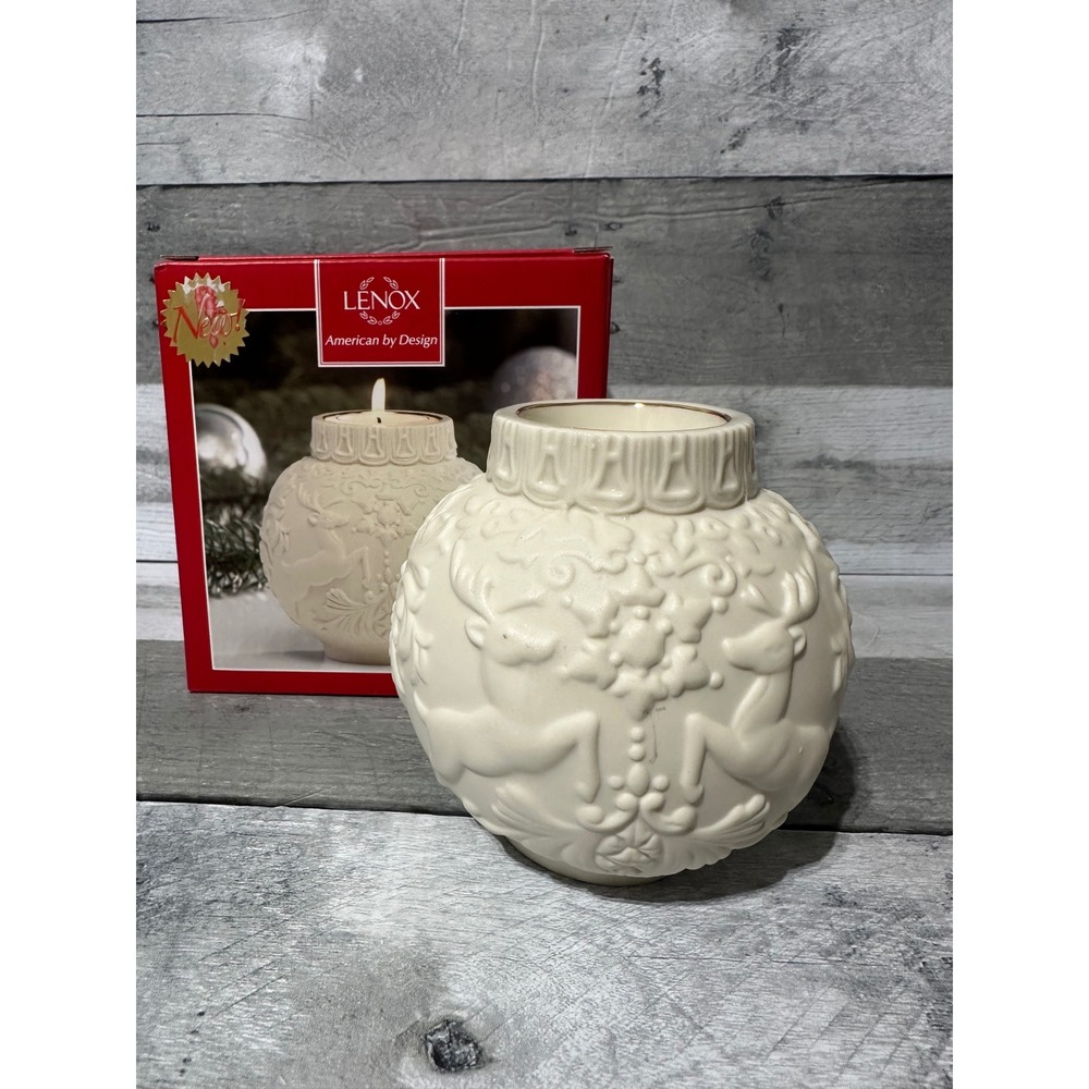 Lenox Ornamental Glow Winter Demask Votive - Picture 3 of 7